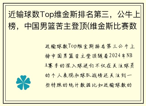近输球数Top维金斯排名第三，公牛上榜，中国男篮苦主登顶(维金斯比赛数据)